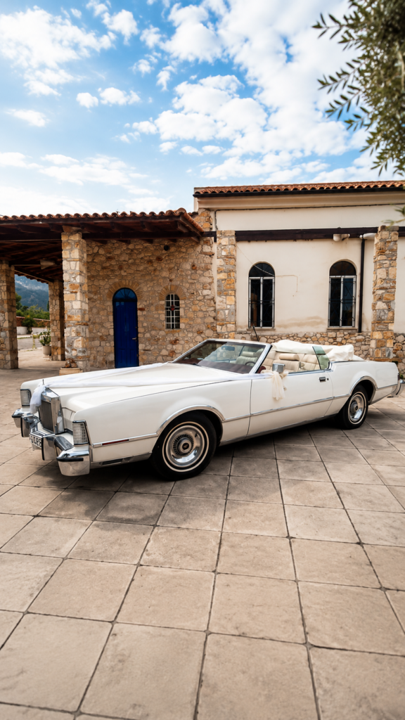 Lincoln Continental Convertible for rent athens wedding classic car